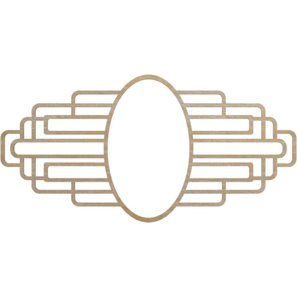 Ekena Millwork Elizabeth Wood Fretwork Pierced Ceiling Medallion, Birch, 26"W x 13"H x 7 1/8"IW x 12 3/8"IH x 3/8"T CMWP26X13X0375EBBI - main
